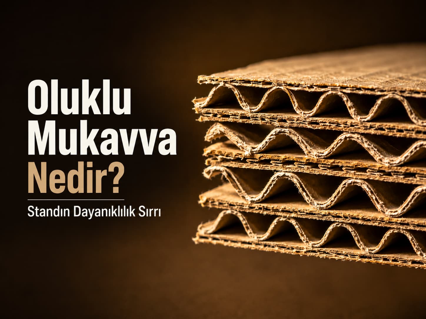 Karton stand üretiminde kullanılan oluklu mukavva kesiti